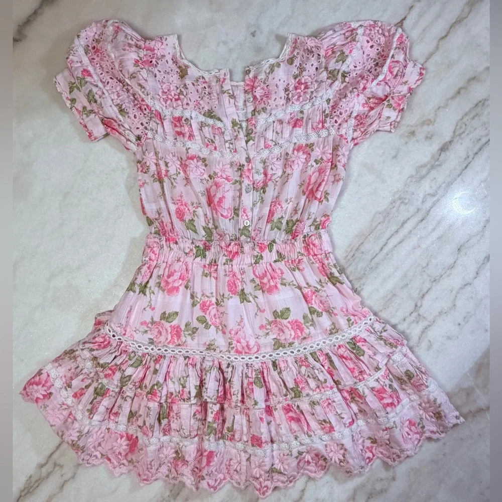 LoveShackFancy Augustine in Pink Painted Fence - Picture 3 of 7